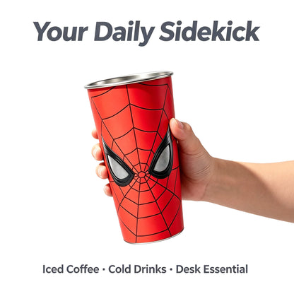 Marvel Spider-Man Cold Color Changing 304 Stainless Steel Cup Glow In Dark Eyes 700ml Large Capacity Iced Coffee Cold Drink Tumbler With Gift Box