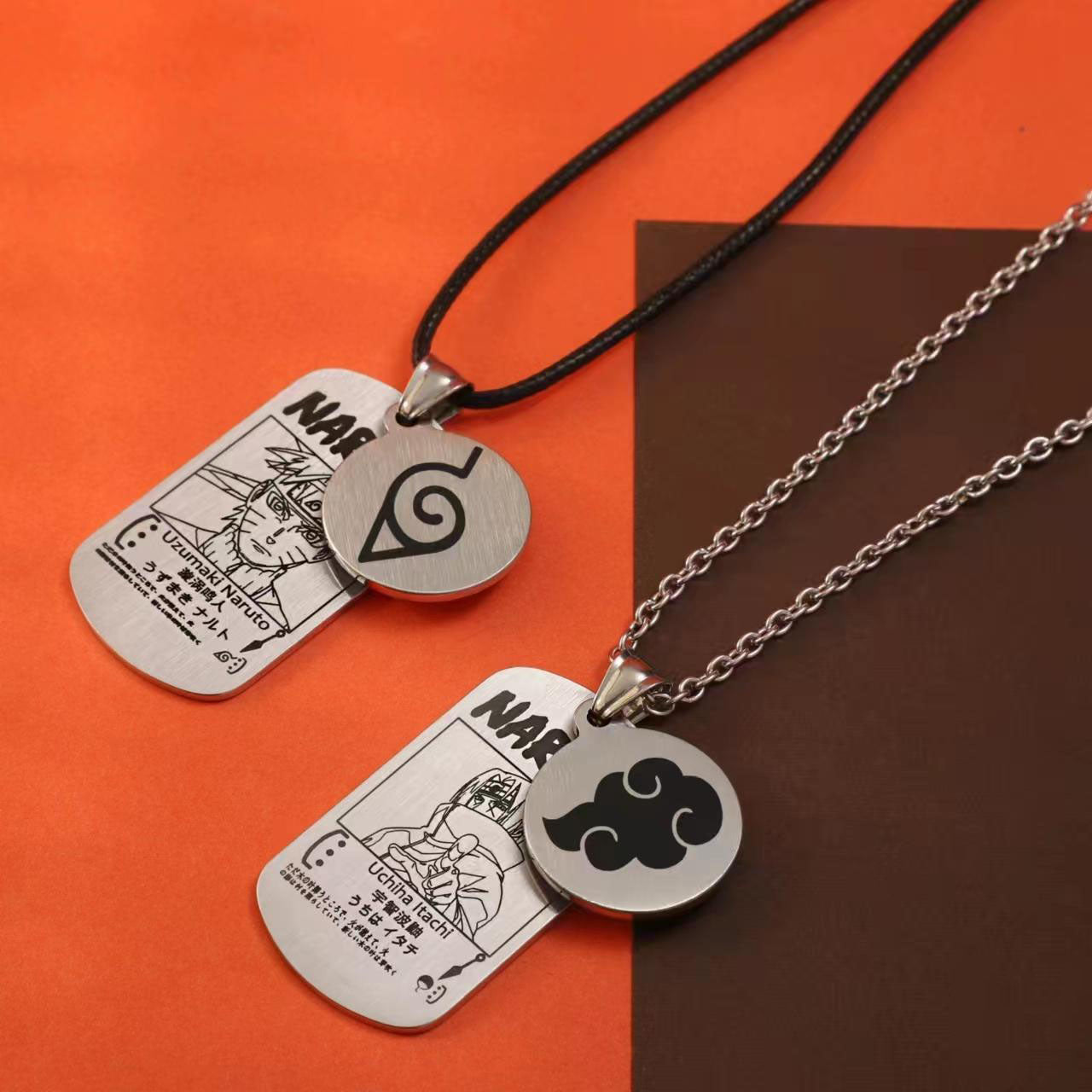 Beau collier de la série Uzumaki/Sasuke/Kakashi Ninja avec finition