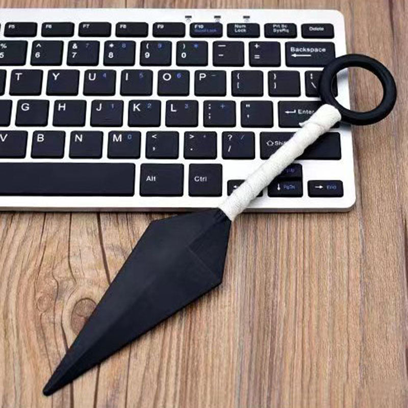 Naruto Uzumaki Ninja Kunai Cosplay Prop, Metal Kunai med rulleemballage