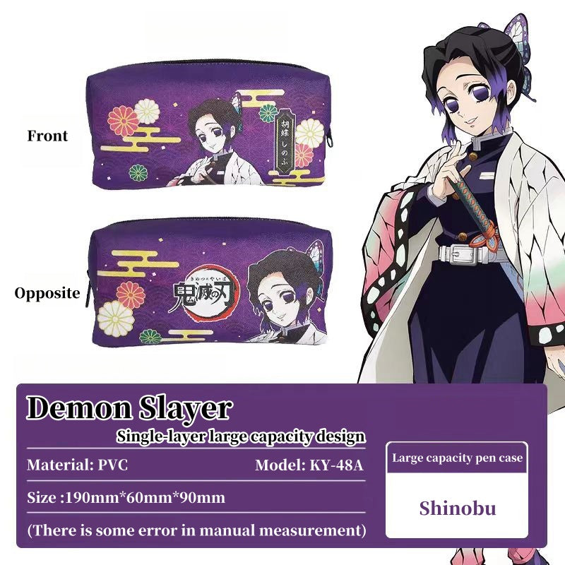 Demon Slayer Tanjiro Nezuko Anime Penalhus, PVC-pennetaske med stor kapacitet til studerende