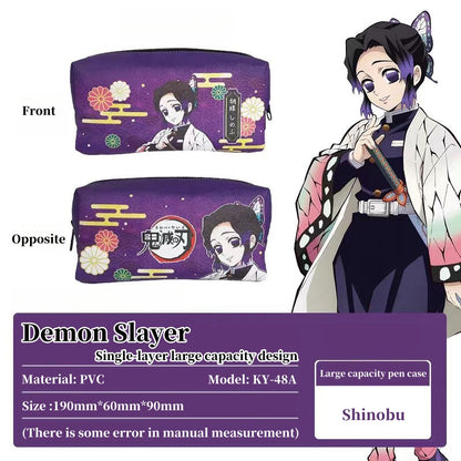Demon Slayer Tanjiro Nezuko Anime Penalhus, PVC-pennetaske med stor kapacitet til studerende