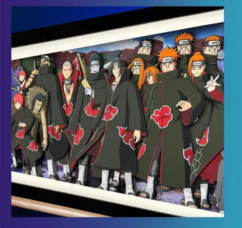 Όμορφο τρισδιάστατο σχέδιο χειροτεχνίας Akatsuki