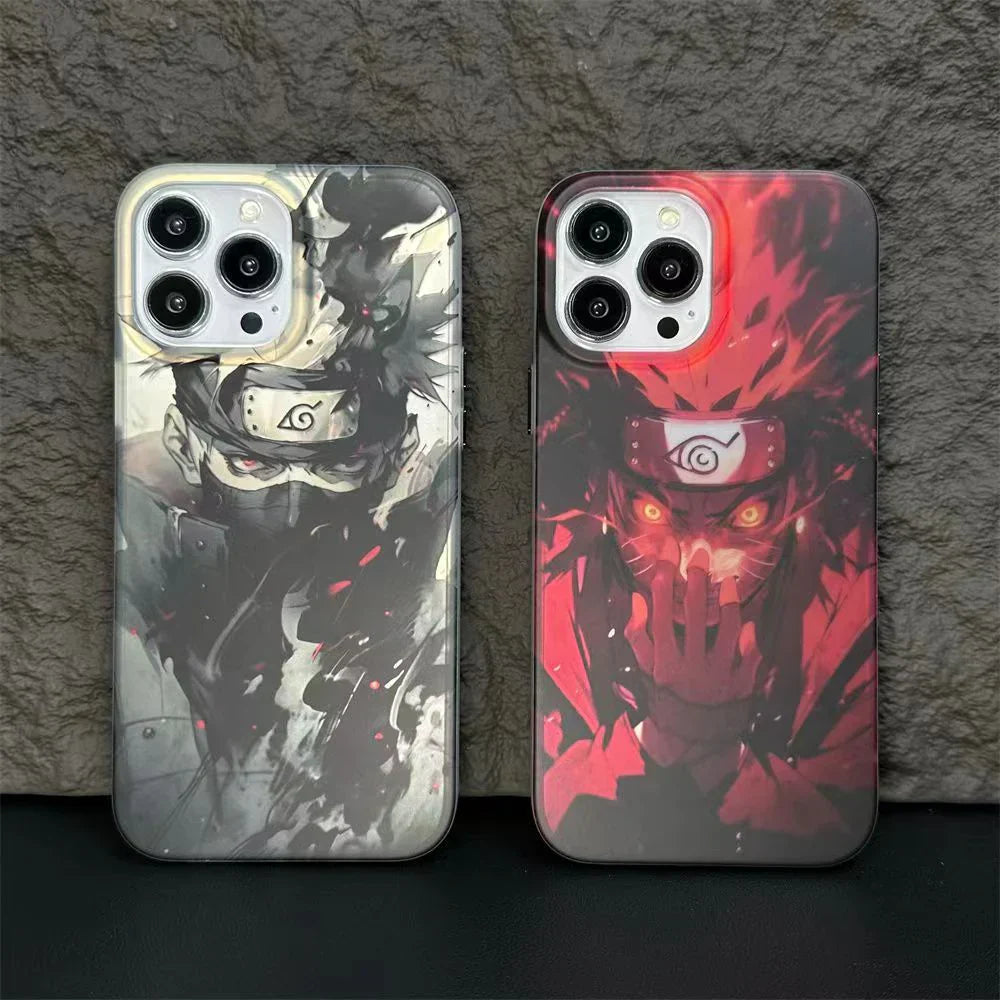 kakashi/uzimaki Apples udsøgte Trend Silikone Anti-kollisionstelefon etui elektroforsølv