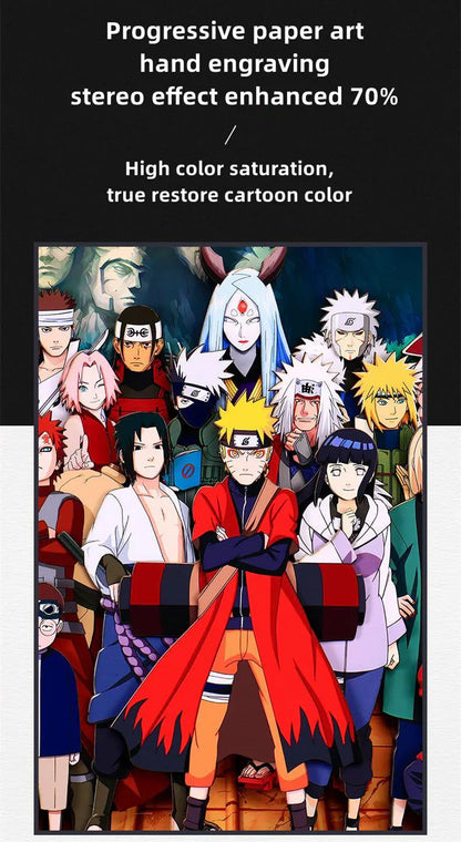 Uzumaki/Sasuke/Kakashi smuk tegneseriehåndværk 3D-tegning