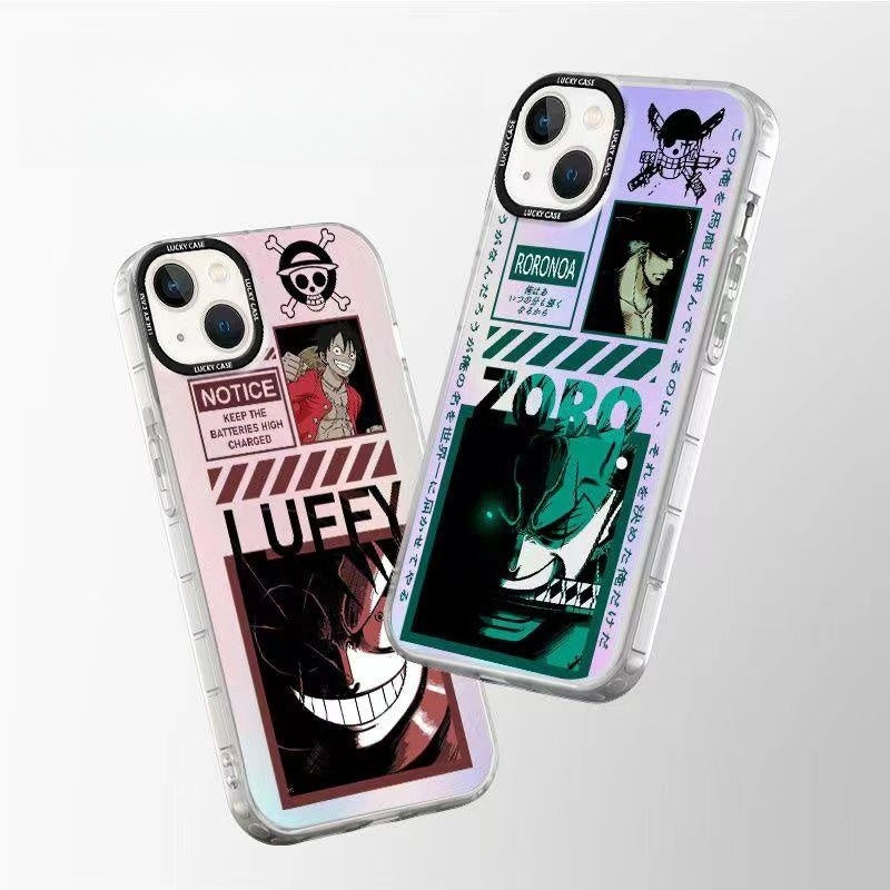 Luffy/Zoro/Shanks silikonové pouzdro na iPhone odolné proti nárazu