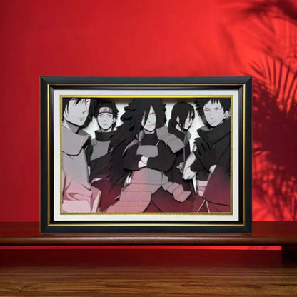 Dibujo 3D de artesanía de dibujos animados guapo de Sasuke/Itachi