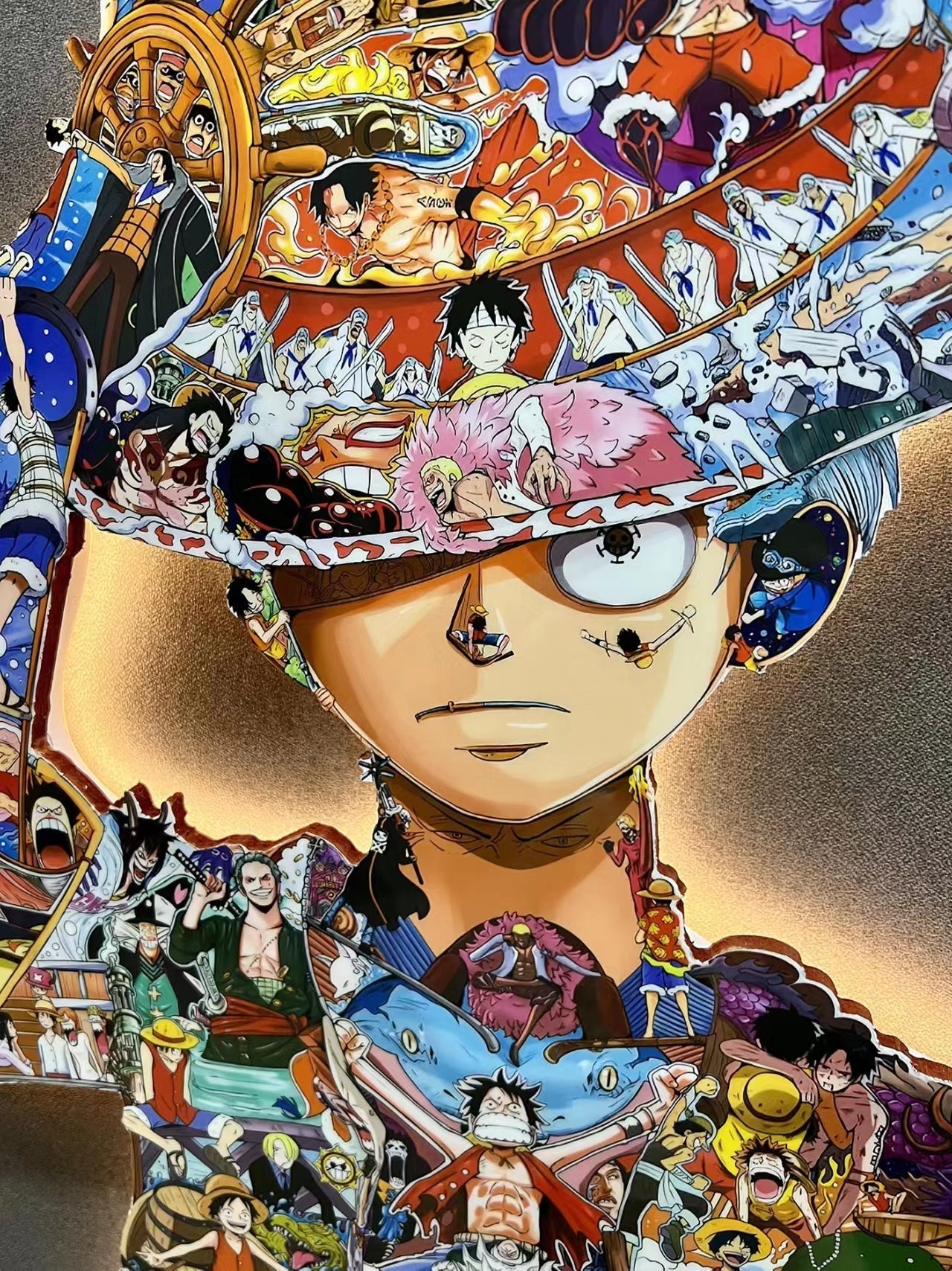 Monkey D. Luffy modelovací LED světla přináší nástěnnou malbu (60*47cm)