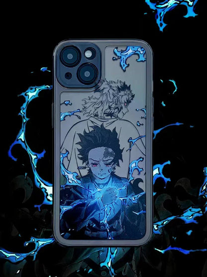 Vynikající silikonové antikolizní pouzdro na telefon značky Tanjirou/Zenitsu Apple