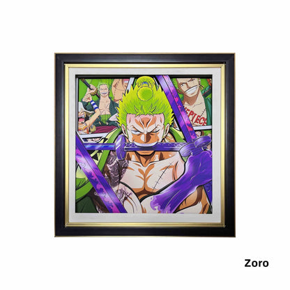 Luffy/Ace/Zoro hezký kreslený ruční 3D kreslení