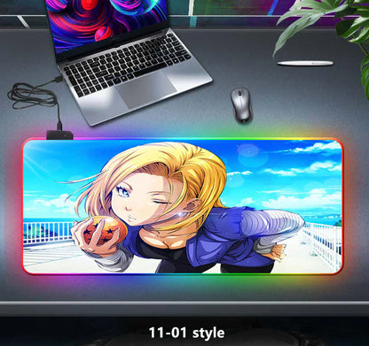 tapis de souris épais à sept couleurs changeantes, lumière LED, clavier de jeu