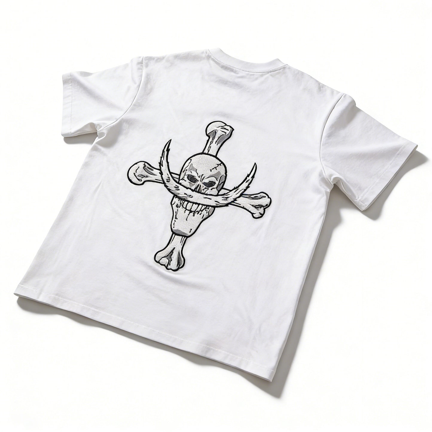 One Piece Whitebeard Edward Newgate Embroidered T-Shirt, Anime Oversized Cotton Tee