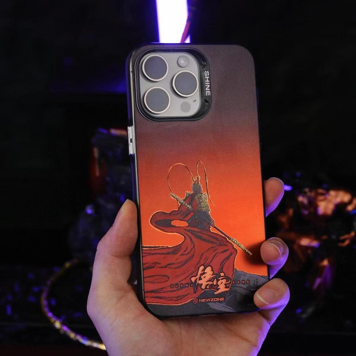 Jedinečné silikonové antikolizní pouzdro na iPhone Monkey King