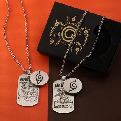 Beau collier de la série Uzumaki/Sasuke/Kakashi Ninja avec finition