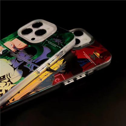 Luffy/Zoro silikonové pouzdro na iPhone odolné proti nárazu