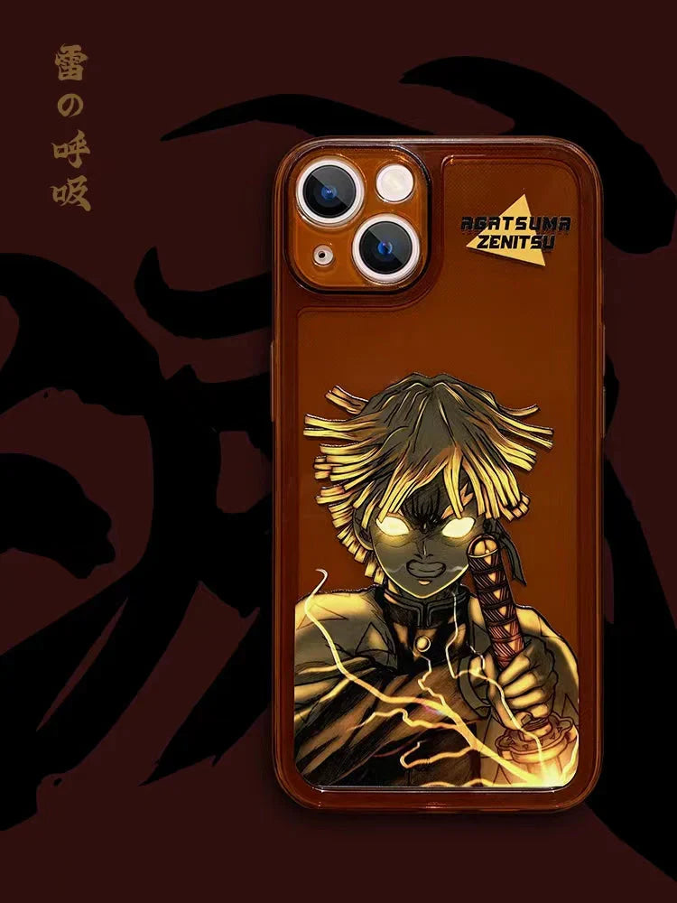 Vynikající silikonové antikolizní pouzdro na telefon značky Tanjirou/Zenitsu Apple