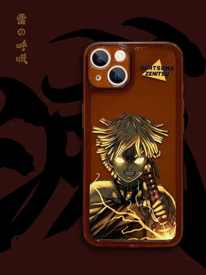 Vynikající silikonové antikolizní pouzdro na telefon značky Tanjirou/Zenitsu Apple