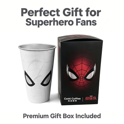 Marvel Spider-Man Cold Color Changing 304 Stainless Steel Cup Glow In Dark Eyes 700ml Large Capacity Iced Coffee Cold Drink Tumbler With Gift Box