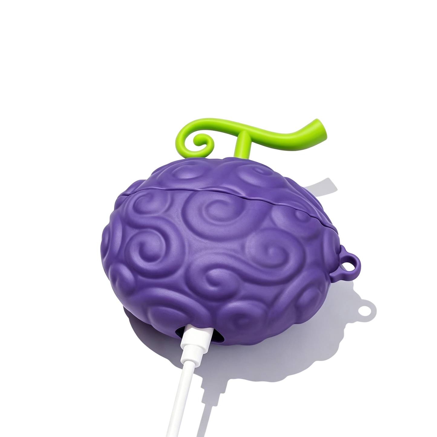 Yksiosainen Luffy Ace Devil Fruit AirPods -kotelo, 3D-silikonikuulokkeiden suojakuori avaimenperällä