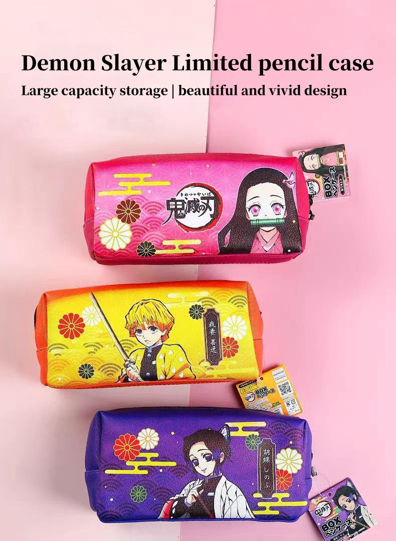 Demon Slayer Tanjiro Nezuko Anime Penalhus, PVC-pennetaske med stor kapacitet til studerende