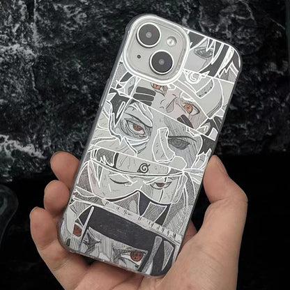Silikonové pouzdro na iPhone odolné proti nárazu Sasuke/Itachi