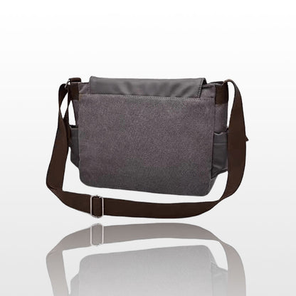 Naruto Sasuke Anime Messenger Bag, Akatsuki Leaf Village Logo Canvas Crossbody Shoulder Bag