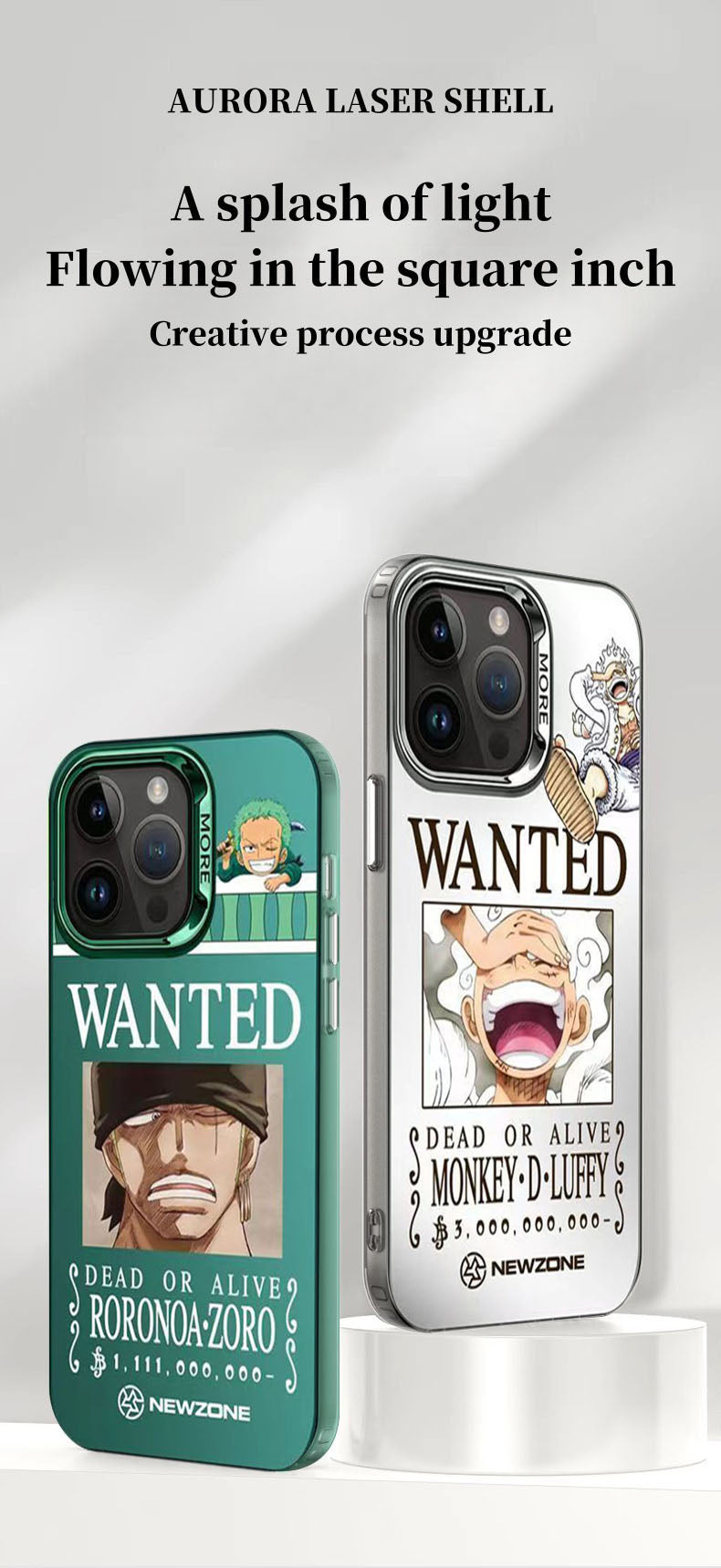 Luffy/Zoro silikonové pouzdro na iPhone odolné proti nárazu