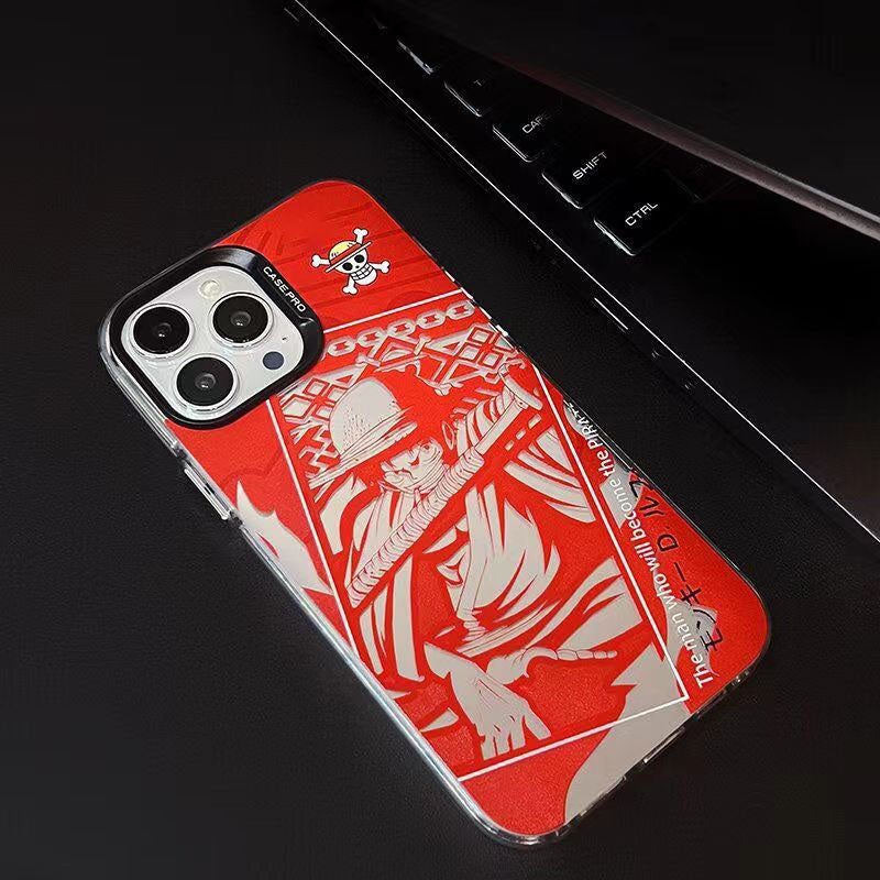Silikonové antikolizní pouzdro Luffy/Zoro na iPhone
