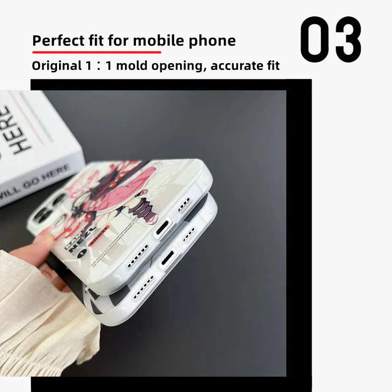 Tanjirou/Nezuko Apple nádherné silikonové antikolizní pouzdro Trend Silicone