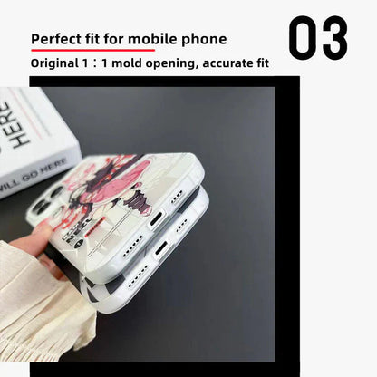 Tanjirou/Nezuko Apple nádherné silikonové antikolizní pouzdro Trend Silicone