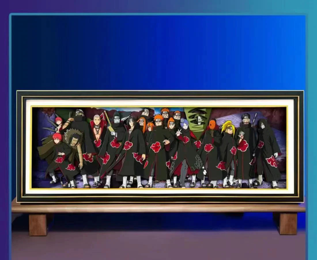 Όμορφο τρισδιάστατο σχέδιο χειροτεχνίας Akatsuki