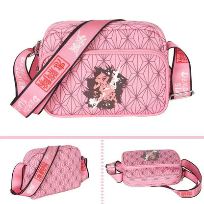 Tanjirou/Nezuko/Zenitsu/Giyuu pieni yhden olkalaukun laukku opiskelijoille Laukkukapasiteetti riittää