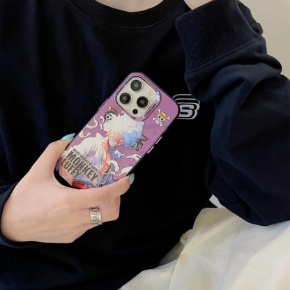 Luffy/Zoro silikonové pouzdro na iPhone odolné proti nárazu