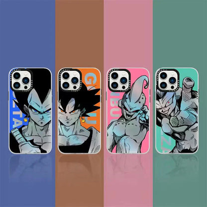 جراب هاتف Goku/Vegeta/Buu/Frieza Apple الرائع من السيليكون المضاد للتصادمات
