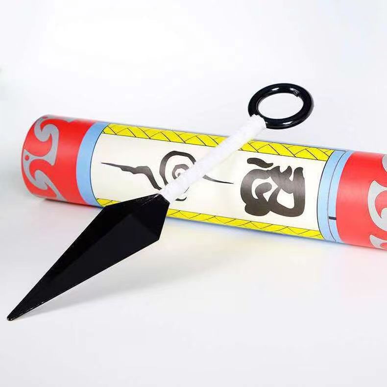 Naruto Uzumaki Ninja Kunai Cosplay Prop, Metal Kunai med rulleemballage