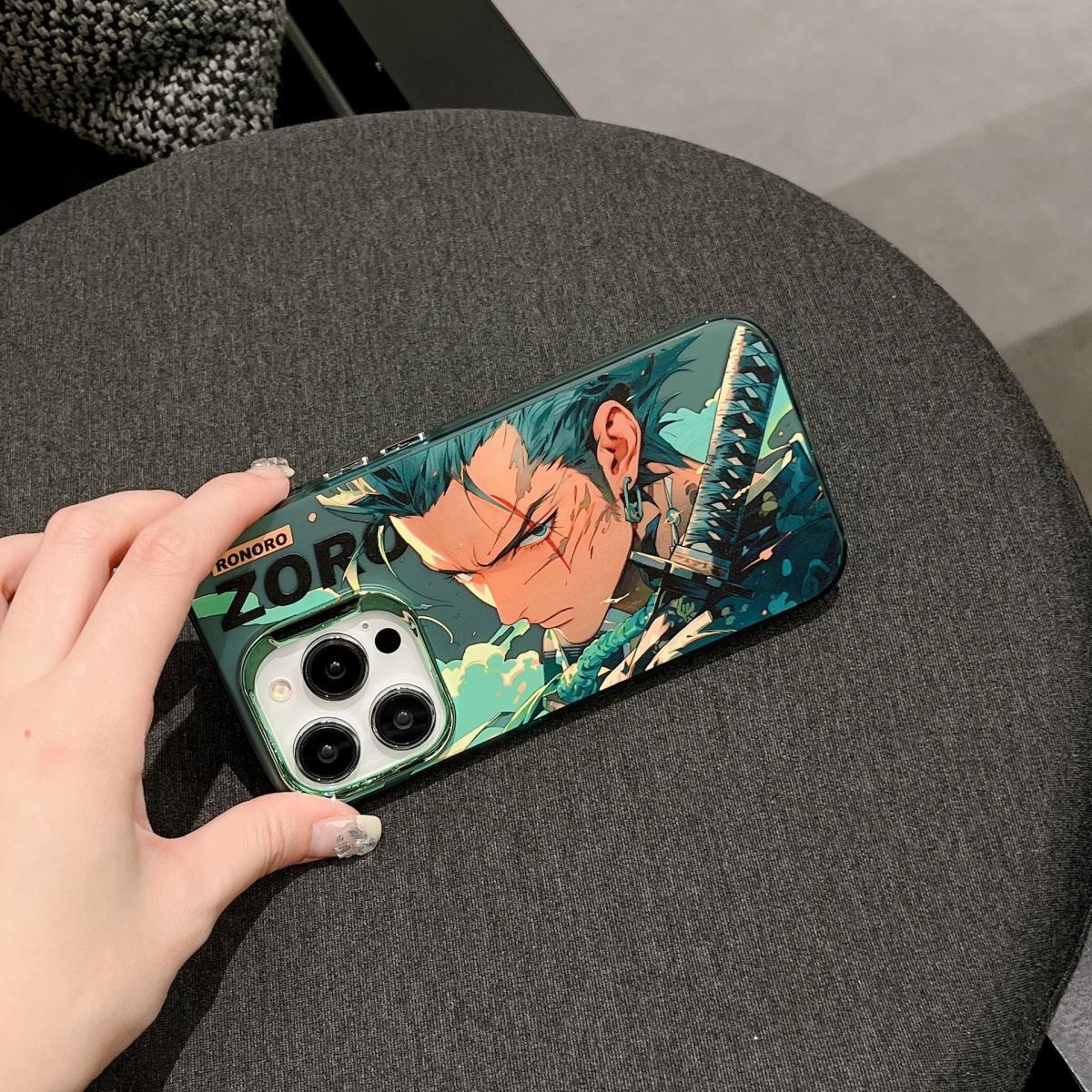 Luffy/Zoro silikonové pouzdro na iPhone odolné proti nárazu