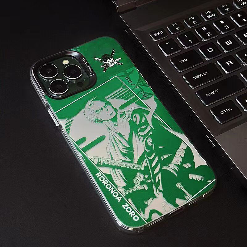 Silikonové antikolizní pouzdro Luffy/Zoro na iPhone