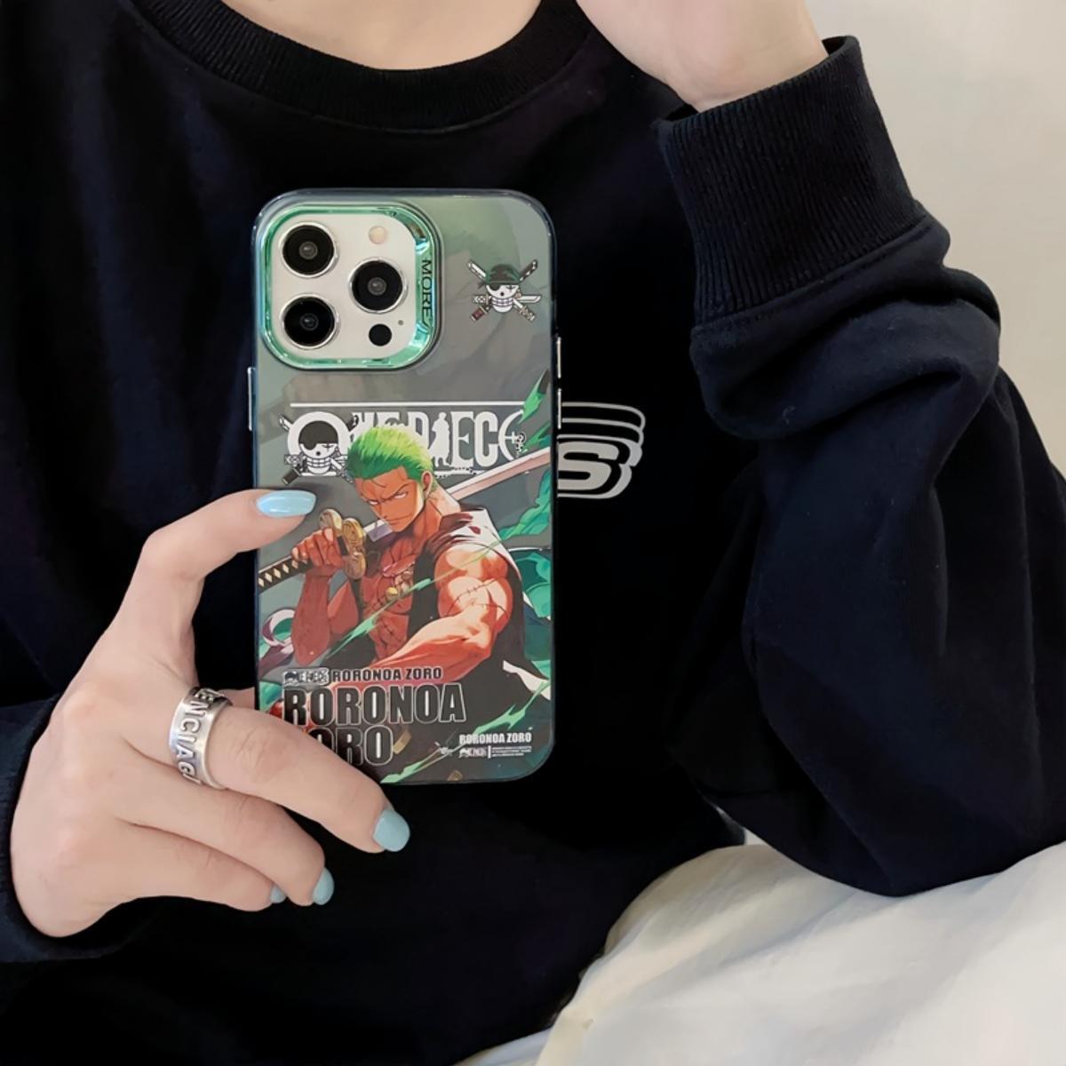 Luffy/Zoro silikonové pouzdro na iPhone odolné proti nárazu