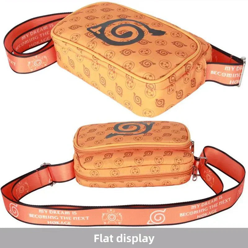 Uzumaki pieni yksittäinen olkalaukku laukku opiskelijoille Laukkukapasiteetti riittää