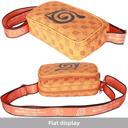 Uzumaki pieni yksittäinen olkalaukku laukku opiskelijoille Laukkukapasiteetti riittää
