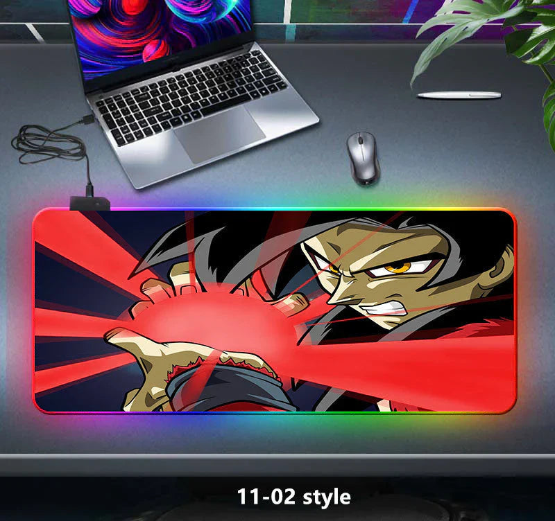 tapis de souris épais à sept couleurs changeantes, lumière LED, clavier de jeu