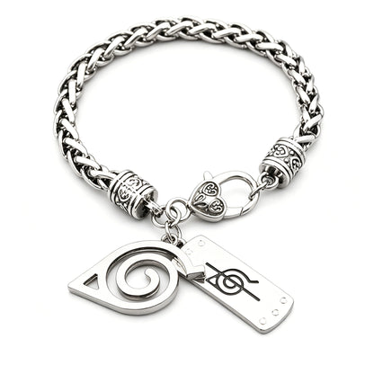 Naruto Leaf Village & Anti-Leaf Symbol Bracelet - Anime Cosplay Jewelry
