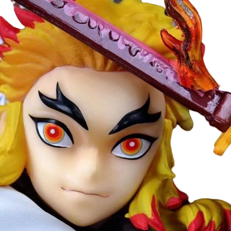 Demon Slayer Kyojuro Mitsuri Gyomei ramme buste figur, Anime Hashira fotoramme statue samleobjekt