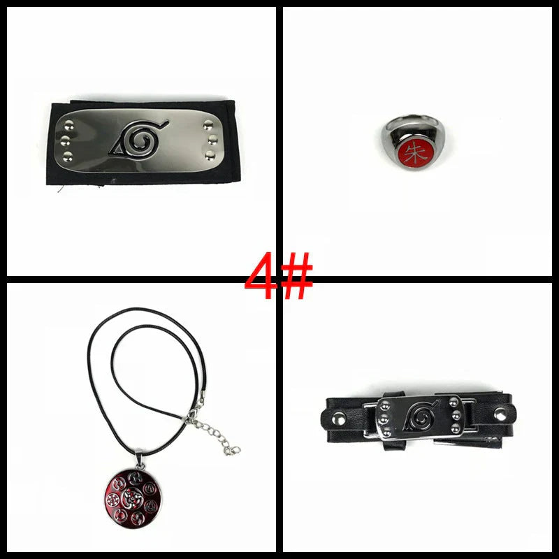 Sasuke 1:1 kovový kunai shuriken prsten čelenka náhrdelník oblek