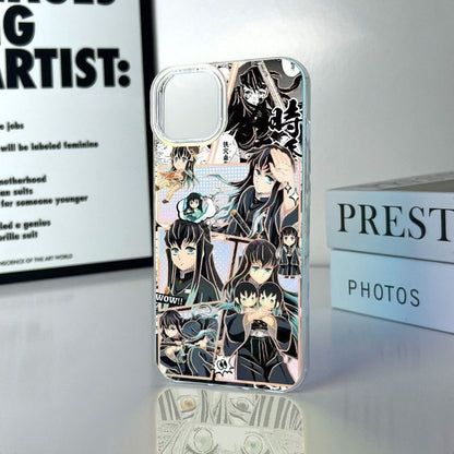Funda para teléfono Naruto Pain Yahiko Anime, cubierta protectora a prueba de golpes con gradiente láser para iPhone